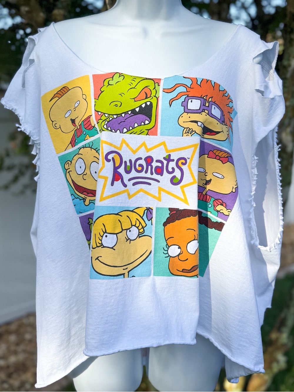 Nickelodeon Rugrats Graphic Tee Distressed White Best of the 90s 3X